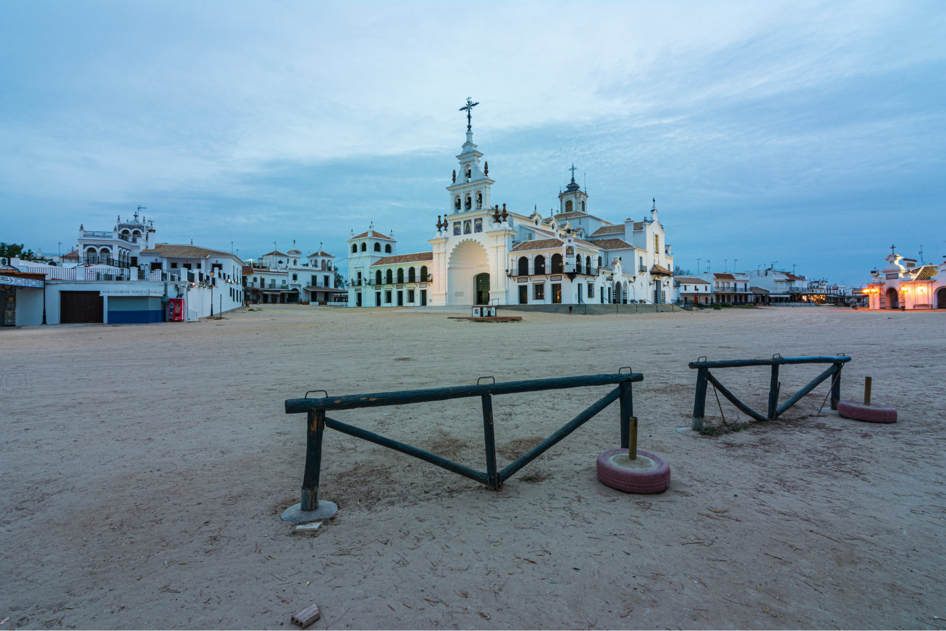 plaza and hermitage of el rocio